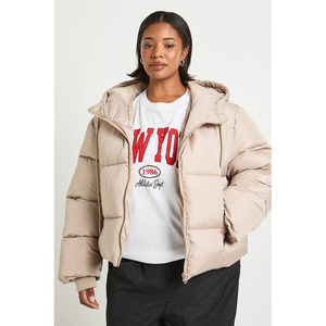 Chaqueta Acolchada de Lona Transpirable para Mujer, con Capucha, Ligera, Cortavientos, para Clima Frío - Product Image 1