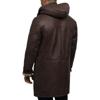 Blouson Bomber en Cuir Hiver Tendance Col Montant Coupe Aviateur Personnalisée Chaud Robuste Unisexe Style Moto Coupe-Vent
