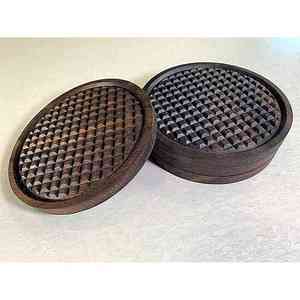 Vente chaude avec un prix raisonnable fabriqué en inde sous-verres Blan noyer bois de Sheeshm conception personnalisée avec une haute qualité - Product Image 5