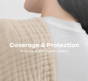 Customized Six-Layer Organic Cotton <b>Muslin</b> Burpcloth Beige <b>Baby</b> Clothing with Dyeing and Printing Pack of 6 - Product Image 3