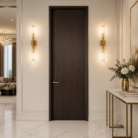 Porte intérieure en bois ignifugée, entrée de villa de luxe, placage écologique, chambre à coucher, taille personnalisée