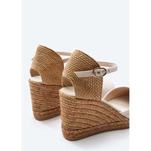 Satuna tela espadrillas con zeppe sandali eleganti da donna - Product Image 4