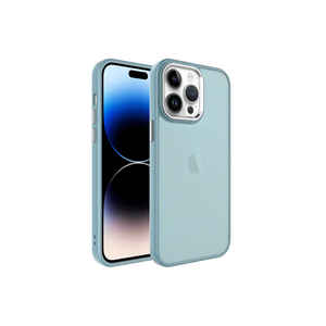 Funda Protectora Rígida Esmerilada Netzy para iPhone 14 Pro Max, Azul, TPU de Silicona con Revestimiento Estilo Ins - Product Image 1