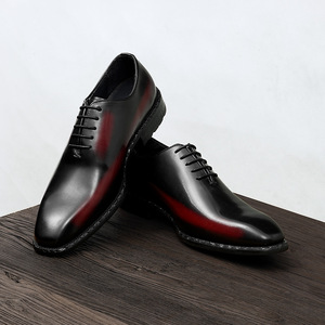 Zapatos Oxford para hombre 2026, nuevo modelo con cambio de color, degradado rojo y negro, zapatos formales para novio, zapatos de boda - Product Image 2