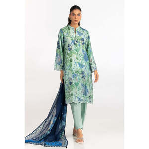 ชุดลำลองสไตล์โบโฮ IUSTKSD-2216 แบบ 3 ชิ้น ลายพิมพ์ พร้อมปกปักลายแมนดาริน ระบายอากาศได้ดีและมีสไตล์ - Product Image 2