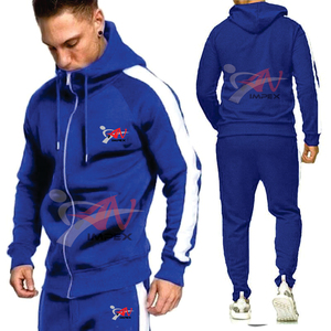 Survêtement à glissière avec logo d'impression personnalisé de haute qualité pour hommes Combinaison de survêtement à matériau flexible pour l'hiver - Product Image 2
