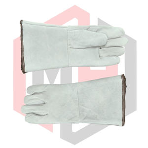 Gants en cuir avec paume renforcée, taille unique, antistatiques, résistants aux déchirures, poignet en tricot, épaisseur de 11 oz, 14 pouces - Product Image 6