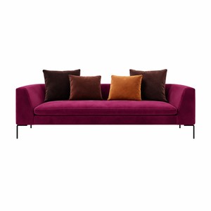 Canapé en tissu de luxe moderne Rafael |   Canapé rembourré au design minimaliste italien - Pieds en métal |   Canapé de salon contemporain OEM - Product Image 3