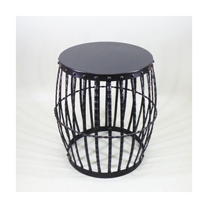 2025 Premium Quality Contemporary Metal <b>and</b> Iron Side <b>Stool</b> Coffee <b>Table</b> Duo Handcrafted Hammered Finish for Hotel & Lounge - Product Image 1