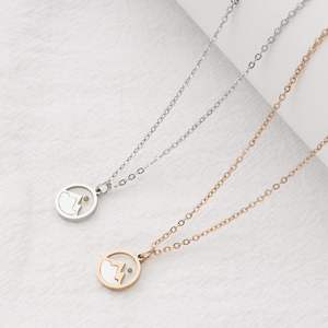 Yixinjew, collar con colgante de semilla de mostaza de montaña de oro rosa a la moda para mujer, joyería de fe de inspiración geométrica de acero inoxidable - Product Image 5