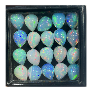 เกรด AAA อัญมณีควอตซ์สีขาวเอธิโอเปียโอปอล Cabochon 6x8มม. ปรับเทียบได้สูงเครื่องประดับสร้อยคอ - Product Image 6