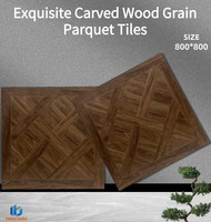 Bestseller 800x800mm Matte Holz-Mosaik Porzellanfliesen für Wohnzimmer Esszimmer Schlafzimmer Villa Carreaux De Sol 80x80