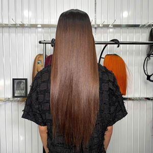 Prix pas cher os droit pointe brune os droite extensions de cheveux humains perruques cheveux humains sans colle perruques pour les femmes noires - Product Image 1