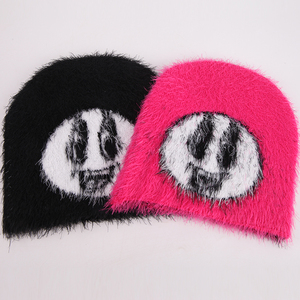 หมวกบีนนี่ผ้าขนแกะแบบนุ่มใส่สบายหมวกฤดูหนาวทรงบีนนี่แฟชั่นแบบปรับแต่งโลโก้ได้ตามต้องการ - Product Image 3