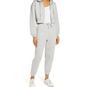 Sweat à capuche épais pour femmes Winter-Tery Fabric Logo personnalisé conçu Streetwear Zip court imprimé Fabricant en gros - Product Image 2