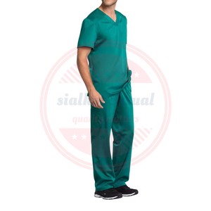 Top de media manga para hombre y pantalones para correr Hospital médico enfermería Scrub hombres mujeres Unisex enfermera uniformes Scrub Sets - Product Image 2