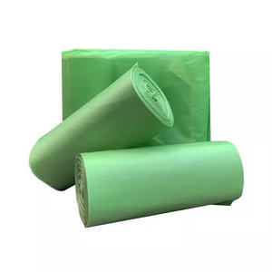 Sac poubelle en rouleau vert biodégradable écologique en plastique réutilisable imprimé sur demande avec une bonne élasticité pour les supermarchés - Product Image 3