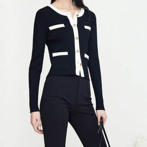 Cardigans en tricot pour femmes, décontractés, automne, uni, col en V, boutonné, anti-froissement, tendance, confortables, abordables - Product Image 3