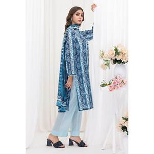 Traje de 3 Piezas sin Costuras para Mujer, Color Azul, con Decoración de Botones - Product Image 2