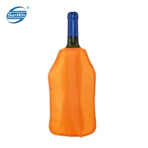 Paquete de gel de hielo frío y caliente Top Wine Wrap Sleeve Freezer Cover Pack Champagne Chiller Bottle Cooler Bag