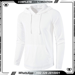 เสื้อกันหนาวแขนยาวมีฮู้ด, เสื้อกันหนาวผ้าฝ้ายโพลีเอสเตอร์เสื้อกันหนาวมีฮู้ดแขนธรรมดา - Product Image 6