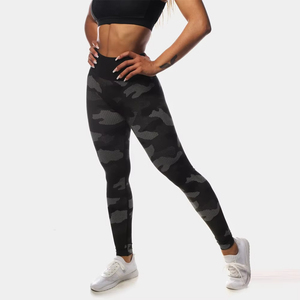 Legging taille plus personnalisé OEM pour femmes taille haute vêtements de fitness à séchage rapide nouveau tissu tricoté à la mode coupe ajustée style décontracté - Product Image 6
