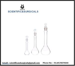 Frascos volumétricos de vidrio de borosilicato de alta calidad I/C tapón de vidrio varias capacidades 1mL 2000ml suministros educativos educación - Product Image 2