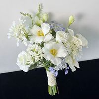 Bouquet de mariée de luxe, nouveau design, style mixte, fleurs artificielles en tissu floqué inspirées de la forêt, à tenir à la main, fleurs éternelles, cadeau pour