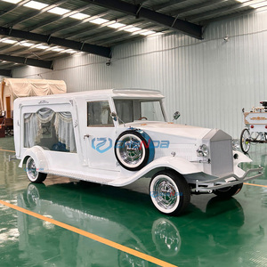 Voiture funéraire de Style de luxe blanc nouveau véhicule chariot tiré par <span class=keywords><strong>chevaux</strong></span> remorque corbillard chariot funéraire Van - Product Image 4
