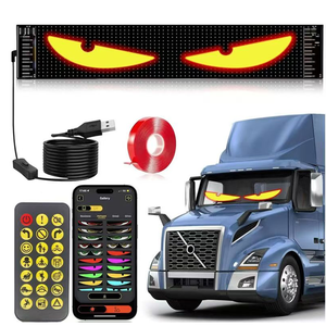 لوحة عرض <span class=keywords><strong>LED</strong></span> ديناميكية 2 في 1 بتصميم عيون الشيطان للشاحنات والسيارات، لافتة متحركة قابلة للبرمجة مع تحكم عبر التطبيق LEDDS-003 10 واط ضمان لمدة سنة 6 فولت - Product Image 2
