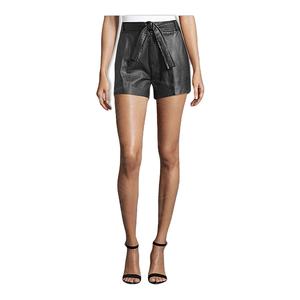 Pantalones cortos de cuero genuino para mujer, diseño de cintura alta de lujo 2026, pedidos al por mayor para minoristas de ropa - Product Image 3