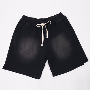 กางเกงขาสั้นผู้ชายผ้าวอร์สเตดเนื้อเดียวแบบลำลองเป็นมิตรกับสิ่งแวดล้อม แห้งเร็ว ระบายอากาศได้ดี มีเชือกผูกเอว ผลิตตามสั่ง - Product Image 4