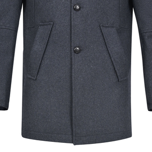 Vente en gros de vestes en laine à col boutonné, coupe ajustée, couleur anthracite, brodées sur mesure, de haute qualité, 100%, taille hiver - Product Image 3