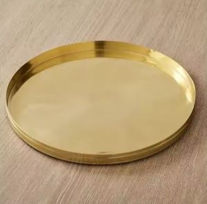 Plaque de chargeur martelée en métal de haute qualité plateau d'exposition en aluminium classique pour accessoires de décoration de Table d'occasions d'hôtel de mariage - Product Image 2