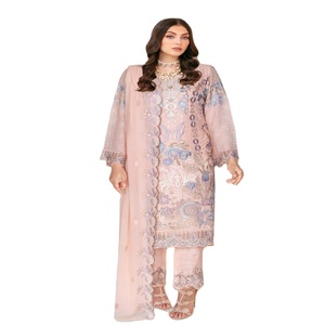 2024 lujo Ramsha Vol NAYAB colección India pakistaní 3 piezas gasa fiesta boda Festival vestidos último desgaste - Product Image 1