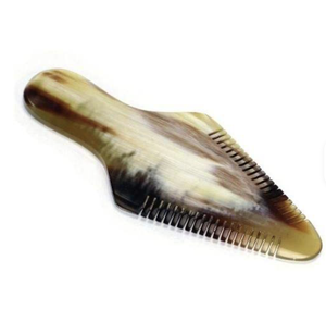 Peine de cuerno de búfalo Diseño de flores pulidas Decoración y regalo para el hogar Color natural ecológico - Product Image 3