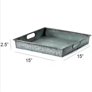 Plateau de service de luxe en or moulé avec poignées Plats et assiettes décoratifs élégants - Product Image 5