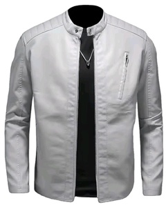 Chaqueta de Cuero para Hombre, Talla Grande, Cuello Alto, Estilo Casual, Nueva Colección Otoño 2025 - Product Image 3