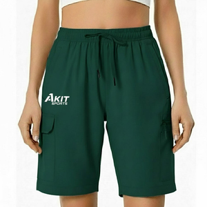 Shorts pour femmes à taille haute, séchage rapide, couleur personnalisée, avec logo personnalisé, vêtements de rue de haute qualité, best-seller - Product Image 1