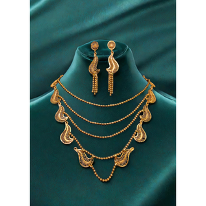 Wholesale Suppliers Necklace Earrings <b>Set</b> with 22K Gold Plated Handmade <b>Women</b> Wear Necklace Earrings <b>Set</b> <b>Jewelry</b> - Product Image 1