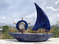 Modèle de bateau en pierre précieuse lapis-lazuli polie, fait main |   Cadeau décoratif de guérison de haute qualité, best-seller
