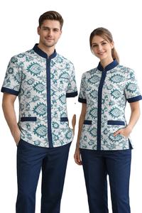 Chaqueta de Chef Unisex Vesbhusha de Manga Corta, Impresión Digital en Sarga, Material Poliéster/Algodón, Detección de Agujas, para Restaurante y Bar - Product Image 3