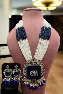 Collier ras du cou en laiton multicouche fait main ensemble perles blanches pierres pour mariages fiançailles anniversaires fêtes grande idée cadeau - Product Image 4