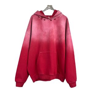 Custom Unisex Blank <b>Vintage</b> Gradient Hoodie Men's Hooded Oversized Acid Wash Distressed Heavyweight Pullover Premium Quality - Product Image 1