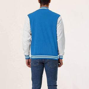 Chaquetas de moda Forro acolchado Parches de chenilla personalizados Letterman College Hombres Bomber Béisbol Chaqueta universitaria de lana a prueba de viento - Product Image 5