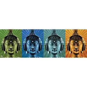Auriculares McFly-Buddha con diseño de cabeza, de metal, con cuatro púas. - Product Image 1