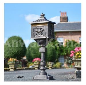 Hot Selling Heavy Duty Red Metal Mail <b>Post</b> <b>Box</b> Decorative Safe & Secure Storage <b>Box</b> For Outdoor Home Hotel <b>House</b> Decor - Product Image 4