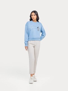 เสื้อสเวตเตอร์สวมหัวผ้าฝ้ายโอเวอร์ไซส์ของผู้หญิงเสื้อสเวตเตอร์ลำลองพิมพ์ลายแฟชั่นอินเทรนด์ขายส่งสำหรับฤดูหนาว - Product Image 3