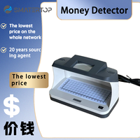 2089 Loupe de bureau portable Détecteur d'argent UV en plastique avec filigrane pour la détection de monnaie de billets de banque