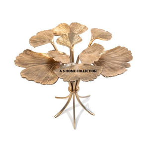 Table d'appoint en aluminium, métal, feuille de palmier, finition dorée, pour le salon, meilleure vente, nouveau design tendance - Product Image 1